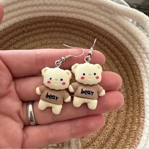 3 for $20 Handmade adorable Bear Earrings